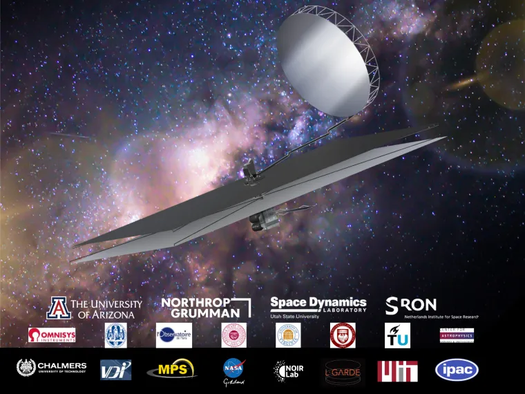 SALTUS space telescope observatory with teaming partners at UA, Northrop Grumman, Space Dynamics Laboratory, and SRON